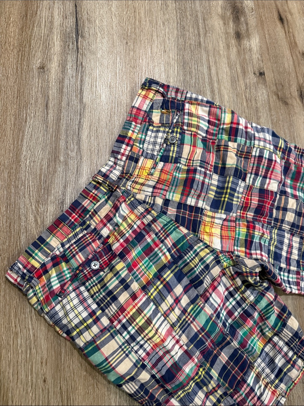 Polo by Ralph Lauren Men's Multi-Color Madras Patchwork Shorts - Picture 8 of 8